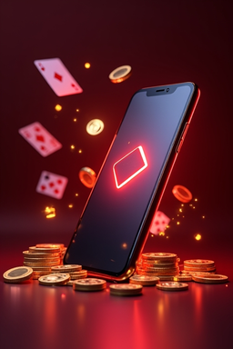 Смартфон с приложением Олимп Казино